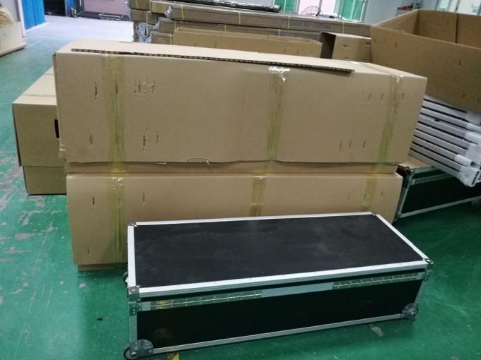 120 inci Proyeksi Depan Belakang Fast Fold Portable Projector Proyeksi Layar Dengan Stand Metal 3D Kain PVC 4