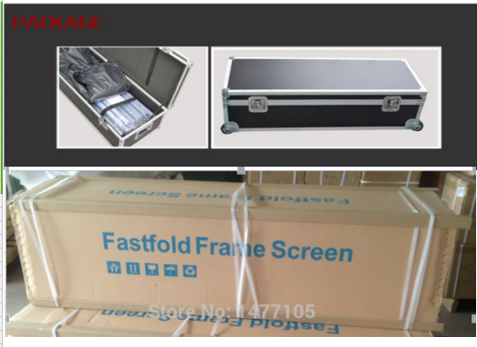 120 inci Proyeksi Depan Belakang Fast Fold Portable Proyeksi Layar Dengan Stand Metal 3D Kain PVC 7