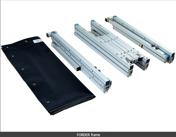 180 Inch 16:9 Ratio Dual Vision Front & Rear Projection Fast Fold Projector Screen Dengan Rok 13