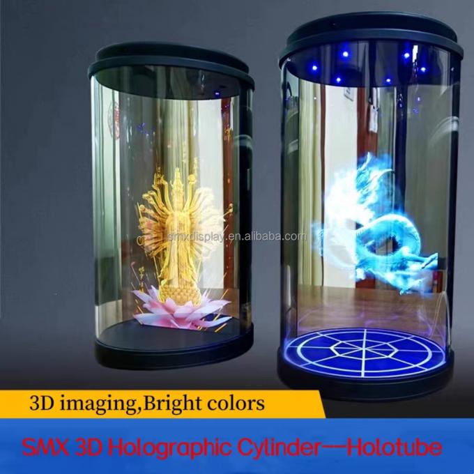 Holographic 3D Technology Display 5.5 10.1 21.5 Inci silinder hologram dengan AI Interactive 4
