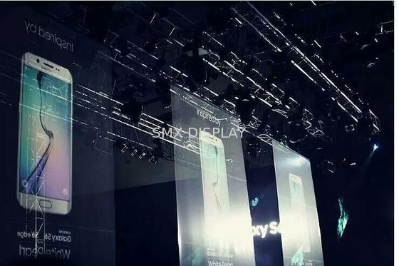 Putih bersih Layar Holographic Proyeksi Screen untuk Hologram Peluncuran Produk
