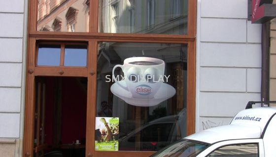 kualitas 100um Film Proyeksi Belakang Transparan Film Layar Holografik Untuk Jendela Toko Pabrik