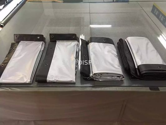 kualitas White Front Proyeksi Screen dengan batas hitam, layar proyektor luar ruangan Pabrik