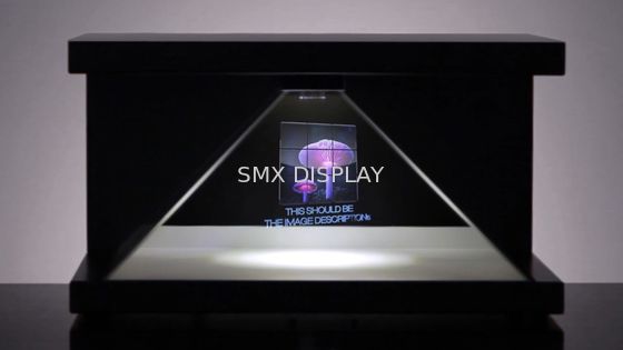 Kualitas Mengambang kualitas gambar hologram 3D Hologram Pyramid Display Showcase 3 Side Pabrik