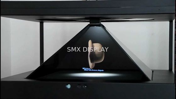 kualitas 350cd / m2 Tampilan Holografik 3D Kaca Tempered 3D Hologram Holocube Box Pabrik