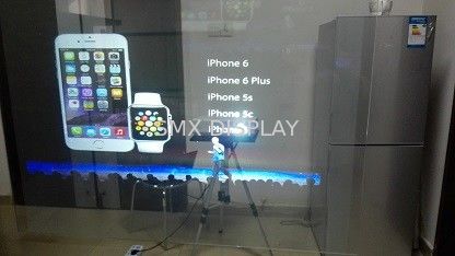 Kualitas Self Adhesive Proyeksi Belakang Window Film / Transparan Holographic Film terbuka Pabrik