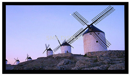 kualitas 92 "Tetap proyektor Layar Untuk Home Cinema, Fleksibel Putih / Abu-abu Kain Pabrik