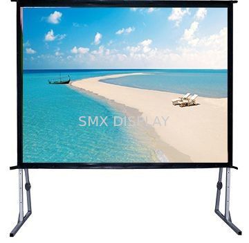 Kualitas 120 "Cepat Projector Layar Fold Dengan Kasus Penerbangan / Outdoor Rear Projector Fabric Berdiri Pabrik
