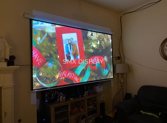 Layar Proyeksi Listrik HD Dengan Remote Control Untuk Home Theater