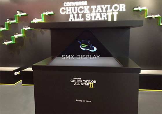 Kualitas 50 Gelar Holographic Layar Kaca Pyramid Holographic Showcase 270 Pabrik