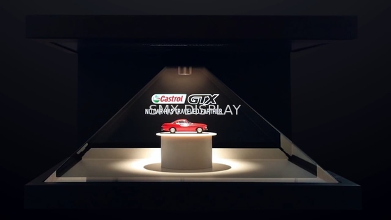 1920X1080 3D Holographic Projection Pyramid Tampilan Iklan LED