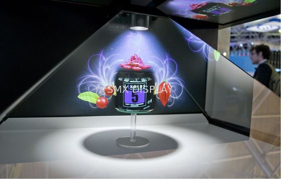 Kualitas Sheet Metal 3D Hologram Showcase, Tampilan Holographic Untuk Trade Show Pabrik