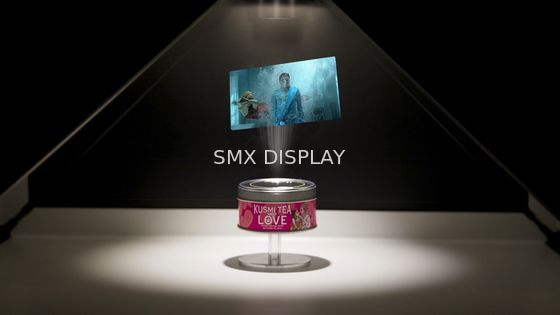 kualitas AC110-240V 3D Holographic Display Pyramid Layar Transparan Lembaran Logam Pabrik