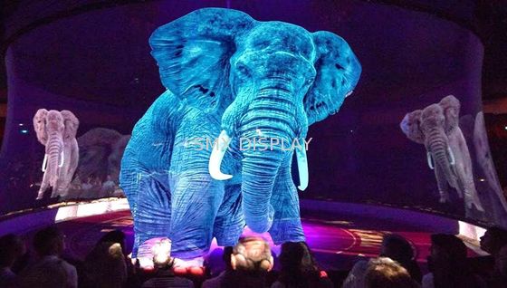 kualitas Proyektor Layar Hologram Transparan Proyeksi Hologram Scrim Untuk Pertunjukan Panggung Pabrik