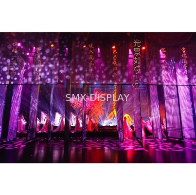 Kualitas SMX Holographic Projection Screens Holo Gauze 3D Hologram Mesh Screen yang Digunakan untuk Pameran Pernikahan Pabrik