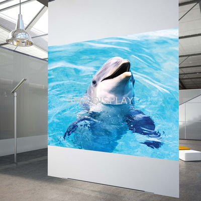 kualitas Film Proyeksi Belakang Putih Kontras Tinggi Film Proyeksi Holografik 3D Untuk Jendela Toko Pabrik