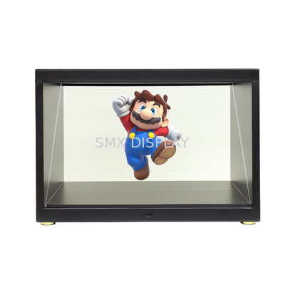 Peralatan Periklanan Hologram Piramida 3D 22 inci dengan Teknologi Hologram Virtual HDMI Input Port