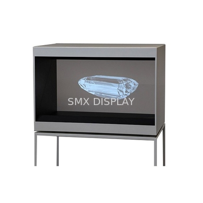 42 inci 1 Sisi 180 Derajat Kotak Tampilan Holografik Piramida Hologram Iklan 3D