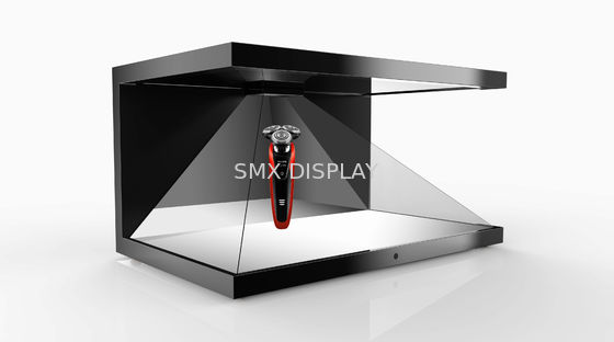 Kualitas 3 Sisi 270 Derajat Tampilan Piramida Holografik Menampilkan Ukuran Kecil 22 Inci Pabrik