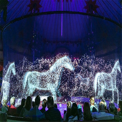 Kualitas Layar Proyektor Besar Hologram Gauze Putih Abu-abu Hitam Hologram Mesh Screen Pabrik