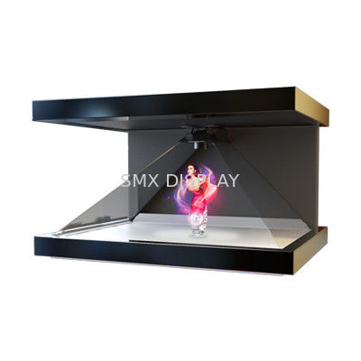 Kualitas 270 Deg 3D Holographic Projection Pyramid Display Periklanan Player 1920x1080 Resulution Pabrik