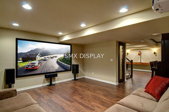 kualitas 150inch Velvet-covered Fixed Frame 4K Acoustic Projector Screen Untuk Rumah Bioskop Pabrik