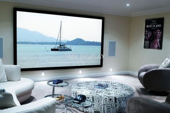Kualitas Home Cinema 150 "Wall Mount Fixed Frame Projector Screen Dengan HD Matte White Pabrik