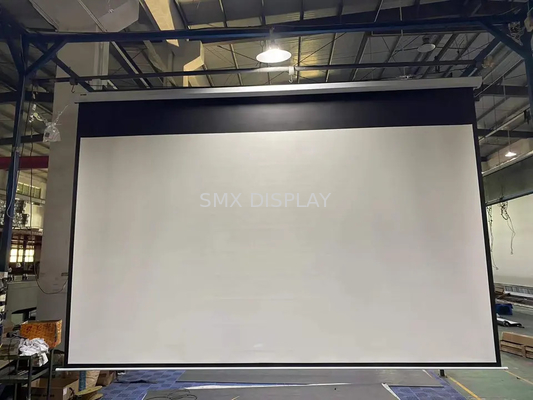 300'' Layar Proyektor Listrik / Tembok & Langit-langit dipasang Layar Proyeksi Motorized Dengan Remote Control