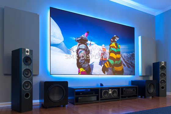 kualitas 16/9 Layar Bingkai Tepi Tetap Nol Layar Proyeksi Anti-Cahaya Untuk Bioskop Rumah Pabrik