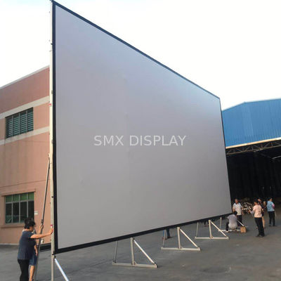 kualitas Portable Outdoor Projector Screen dengan Proyeksi Depan dan Belakang Ukuran 150-300 Inch Pabrik