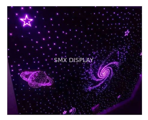 PMMA Fiber Optic Star Ceiling Light 600x1200mm RGB Light Dengan 7 Warna