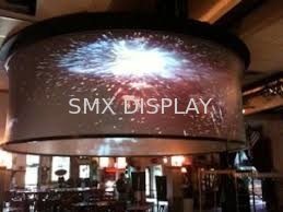360 derajat layar proyeksi melengkung besar ukuran kustom dengan berdiri