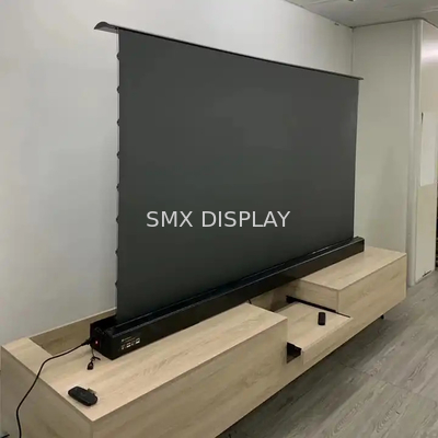 Lantai Ketegangan Listrik Meningkat Lampu Ambient Menolak Proyektor Layar 120 Inch ALR UST Proyektor Layar