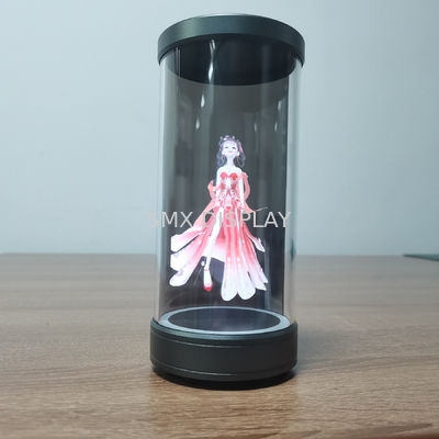 5inch 360 Holographic Display Hologram Cylinder Dengan Format Gambar PNG Video Format MP4