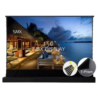 kualitas 16:9 150 Inch 4K HD Motorized ALR Lantai Naik Proyektor Layar untuk Long Throw Proyektor Home Theater Pabrik
