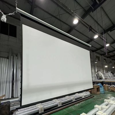 Kualitas 4x3 m High Quality Large Electric Projection Screen/ Motorized Projector Screen Tubular Motor for Projector Screen Pabrik
