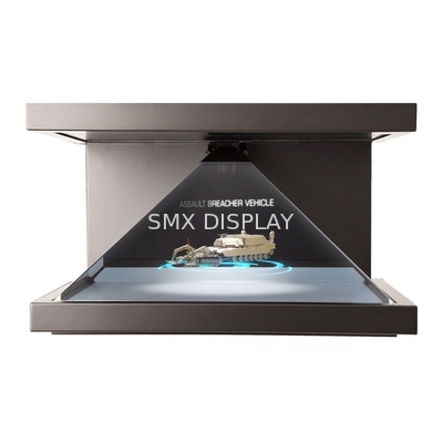 3 Sisi View 3D Hologram Pyramid Holo Showcase dengan Adjustable Led Cahaya