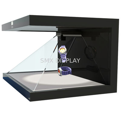 kualitas Tempered Glass 22 "3D Holographic Pyramid Cabinet Hologram Box Untuk Iklan Pabrik