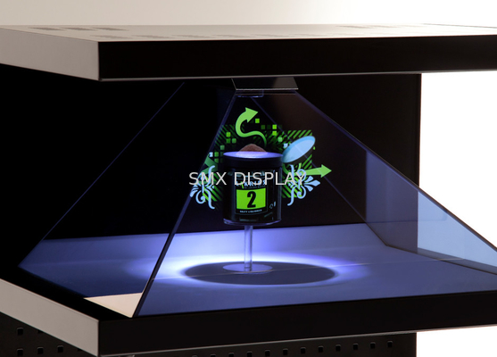 19 "4 Sisi View 3D Hologram Box untuk POS, Holographic Penayangan Iklan