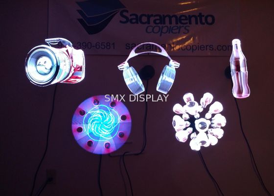 kualitas Holoblade 3D Holographic Display 100 x 100 Cm Untuk Iklan Dalam Ruangan Pabrik