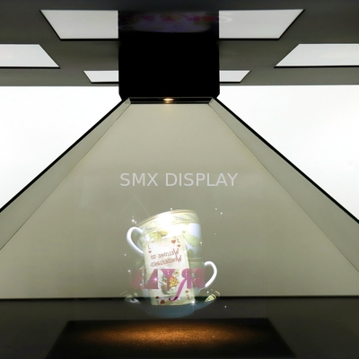 Tampilan Hologram Piramida Lampu LED Iklan Port USB 165x165x82 Cm