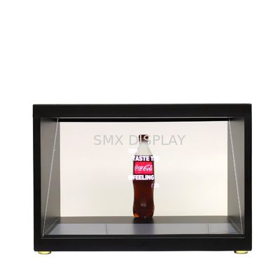 Kualitas 180 derajat Holo Cube 3D Hologram Showcase Display dengan Resolusi Full HD dan lampu LED yang dapat disesuaikan Pabrik