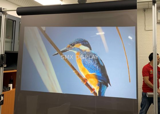 Kualitas hologram Film proyeksi belakang transparan Adhesive Untuk Jendela Iklan Pabrik