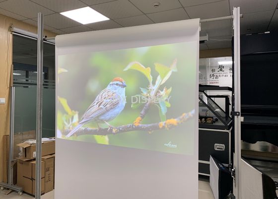 kualitas 1,52 x 30 meter Transparan Foil Holographic untuk Proyeksi Belakang di Kaca Pabrik