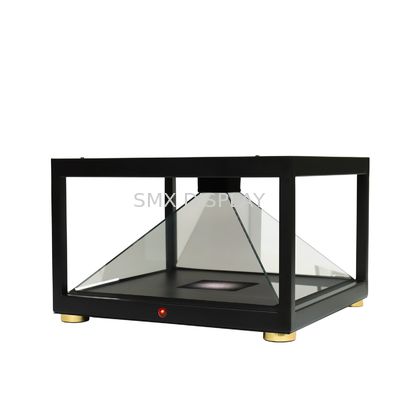 Kualitas 1mx1m besar 4 Sided Hologram 3D Pyramid Digunakan Dalam Shopping Mall Promosi Pabrik
