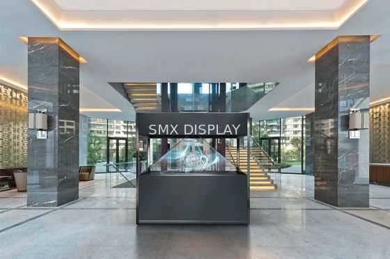 kualitas Layar Holografik 3D Piramida Besar Resolusi Full HD 4 Sisi Tampilan Pabrik