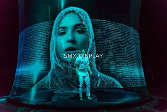 kualitas Layar Proyeksi Holografik 3D Hologram Kasa 50m Transparan Pabrik
