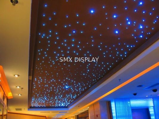 kualitas 80W RGBWY Fiber Optic Star Panel 60x60cm Untuk Remote Control Bioskop Rumah Pabrik