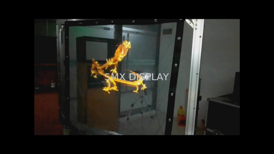 3D Holo Gauze Layar Holografik Proyektor Mesh Transparan Panjang 30m