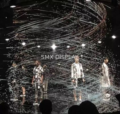 kualitas Layar Mesh Hologram Poliamida Tahan Api Transparansi Tinggi Bermotor Pabrik